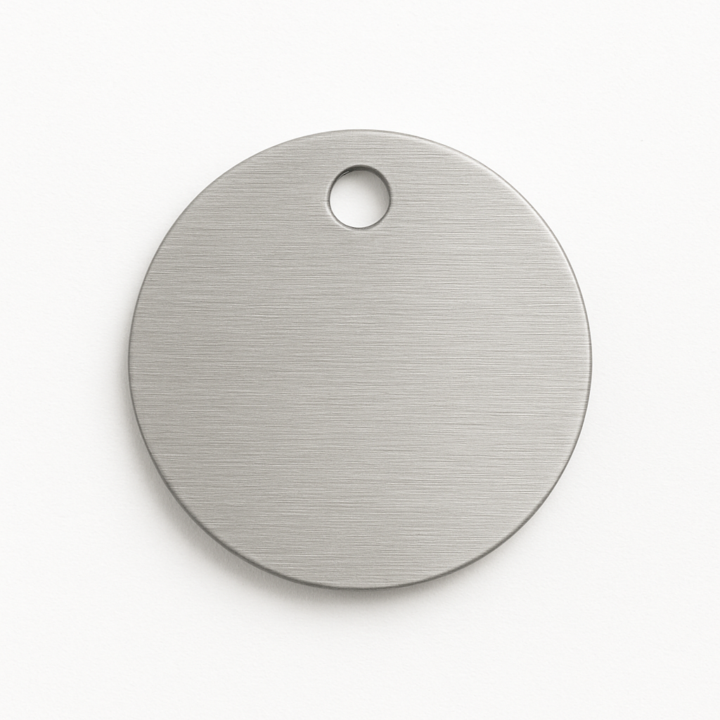 Custom Engraved Aluminum Valve Tags, Circle