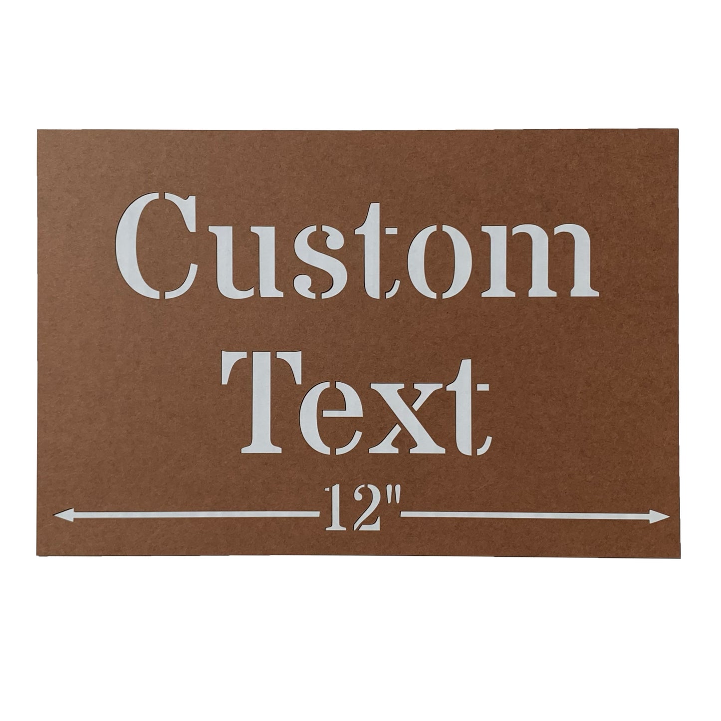 8"x12" Custom Stencil, Stainless Steel and Mylar options, Made in the USA