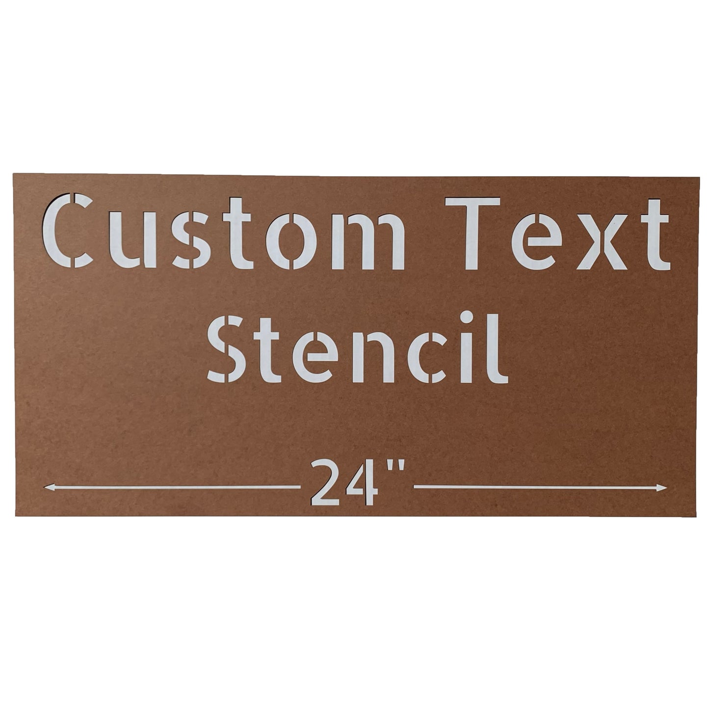 12"x24" Custom Text Stencil Oilboard, Mylar, and Stainless Steel Options, Made in the USA