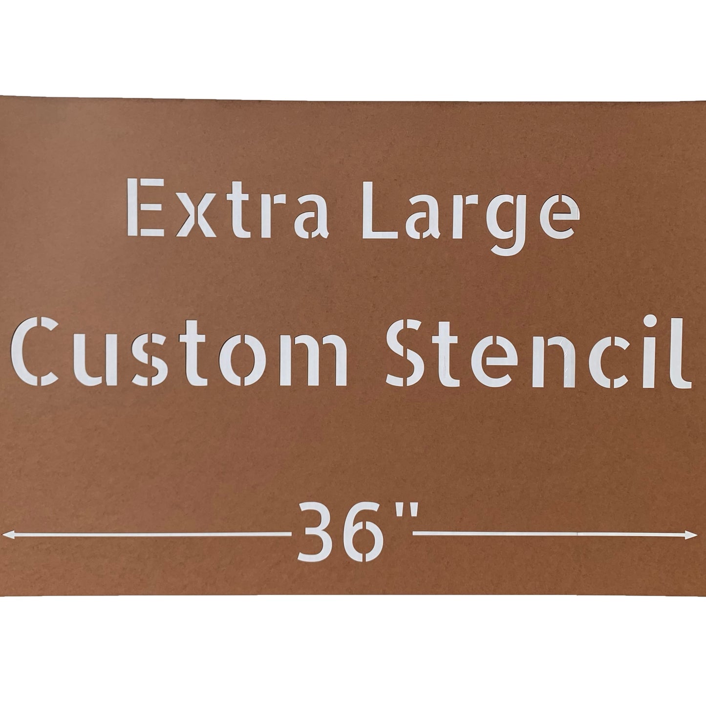 24"x36" Custom Text Stencil Oilboard, Mylar, and Stainless Steel Options