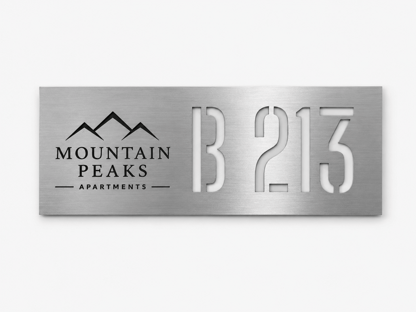 Precision Cut Series Stainless Steel Room Number Plate