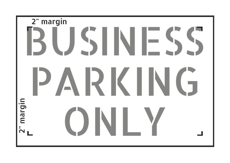 24"x36" Custom Text Stencil Oilboard, Mylar, and Stainless Steel Options