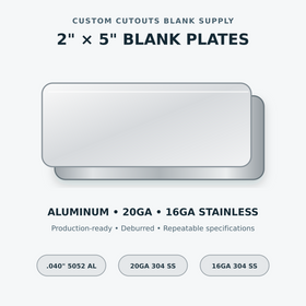 Blank Metal Plates – 2" × 5"