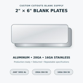 Blank Metal Plates – 2" × 6"
