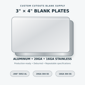 Blank Metal Plates – 3" × 4"