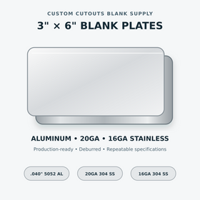 Blank Metal Plates – 3" × 6"