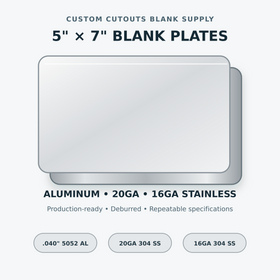 Blank Metal Plates – 5" × 7"