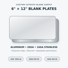 Blank Metal Plates – 6" × 12"