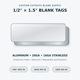 Blank Metal Tags – 1/2" × 1.5"