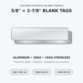Blank Metal Tags – 5/8" × 2-7/8"