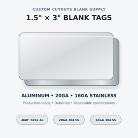 Blank Metal Tags – 1.5" × 3"