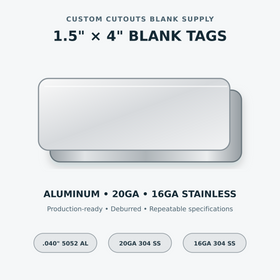 Blank Metal Tags – 1.5" × 4"