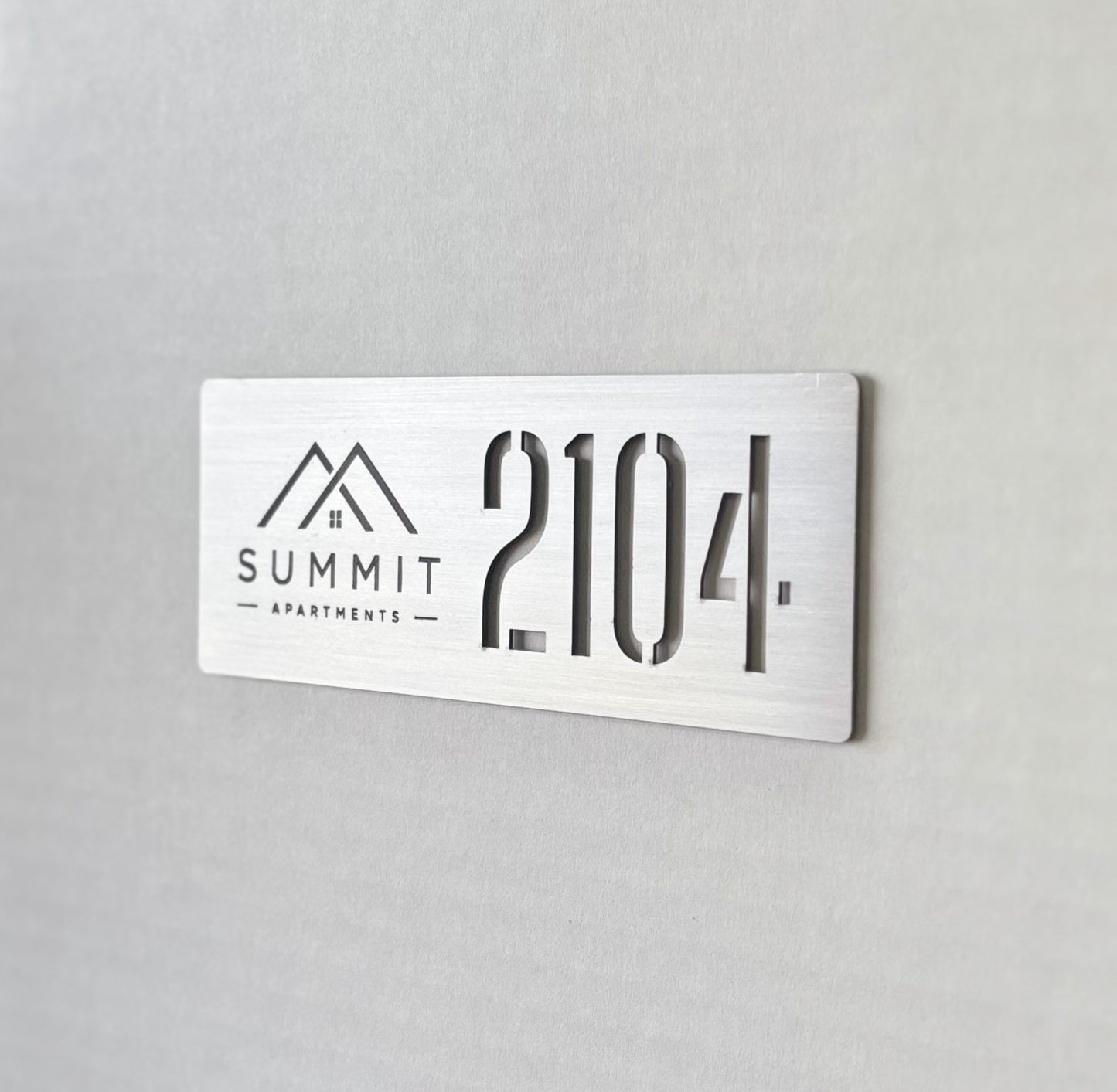 Precision Cut Series Stainless Steel Room Number Plate