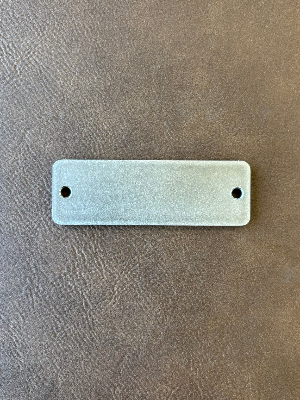 1" x 3" premium stainless nameplate – front view of blank plate