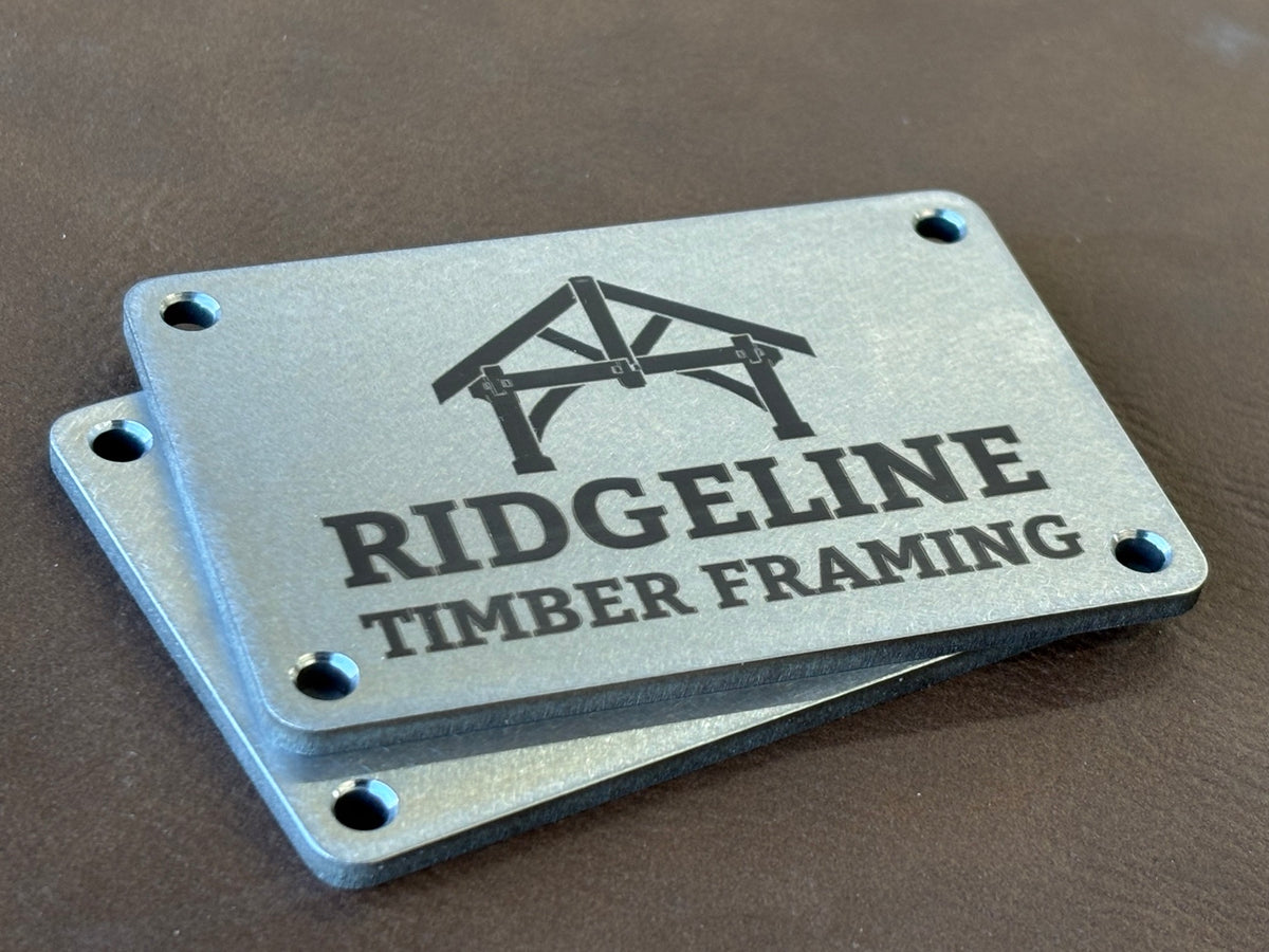 2" x 3" premium stainless nameplate – example engraving