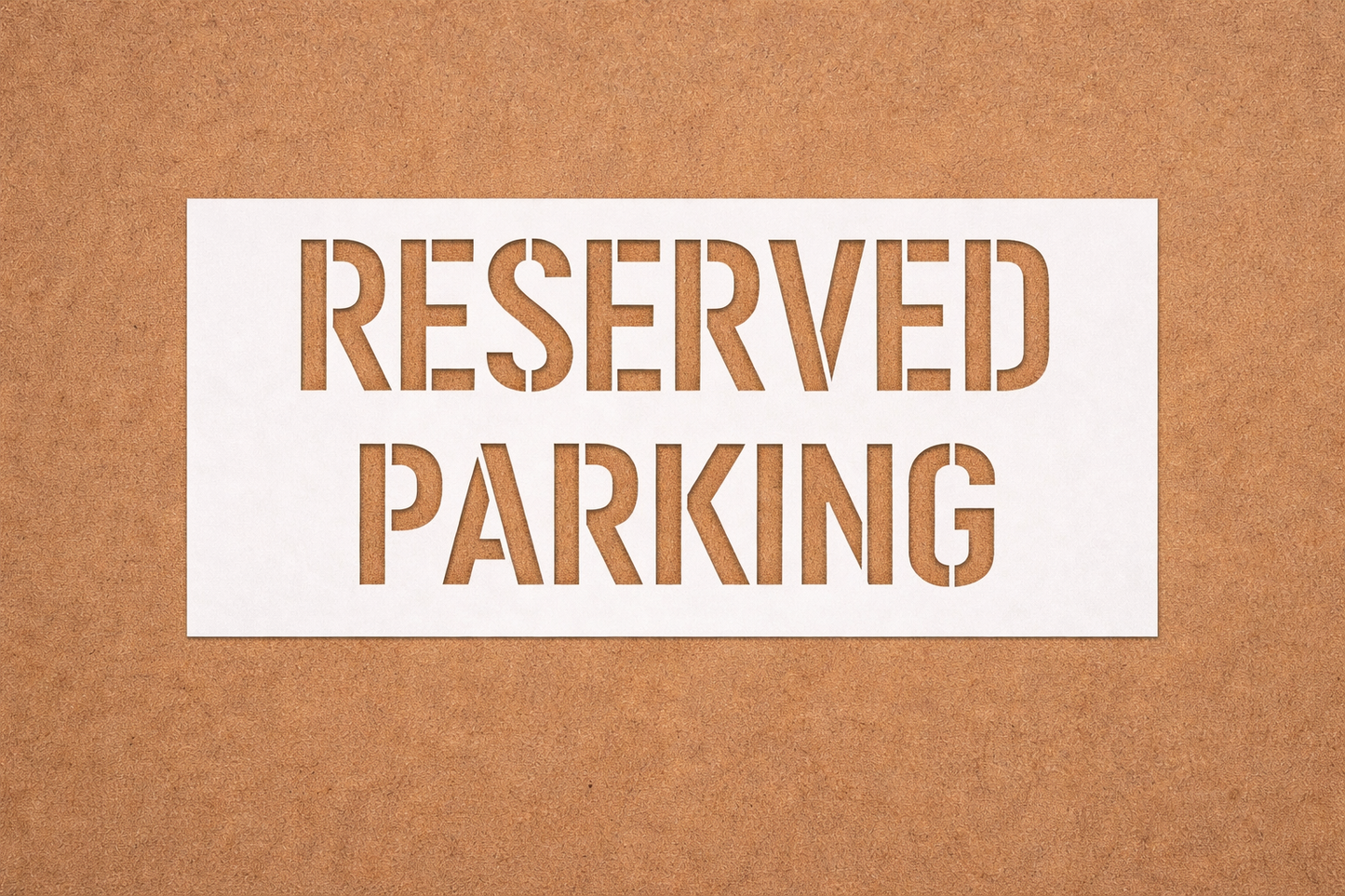 Reserved Parking Stencil – 10 Mil Mylar Parking Lot Stencil (24" × 36" Sheet, 8" Letters)
