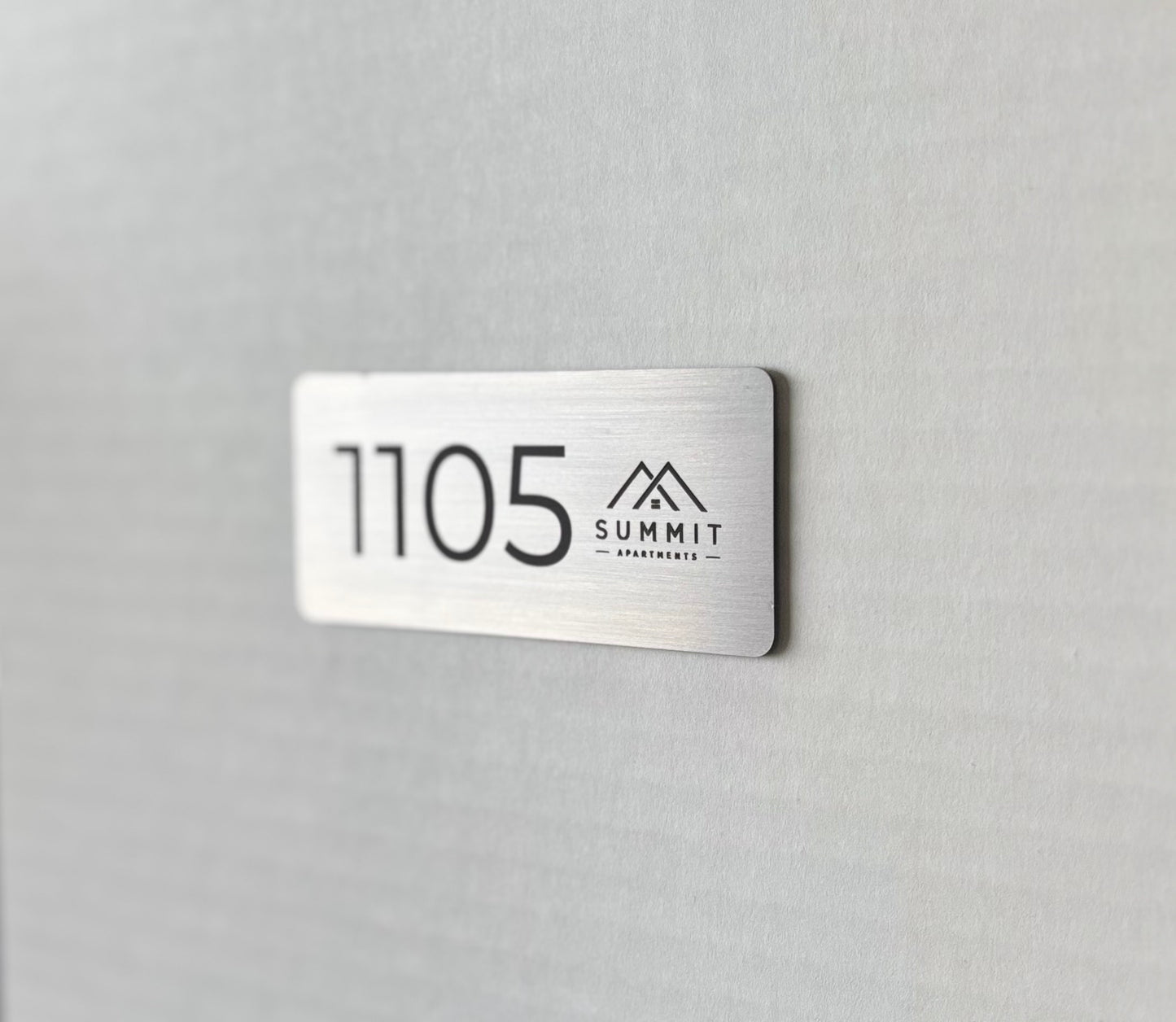 Standard Engraved Series Stainless Steel Room Number Plate